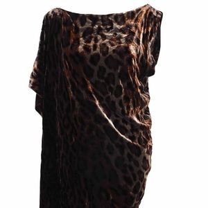 Diane von Furstenberg NWT Wilma Joon Velvet Dress in Golden Tiger